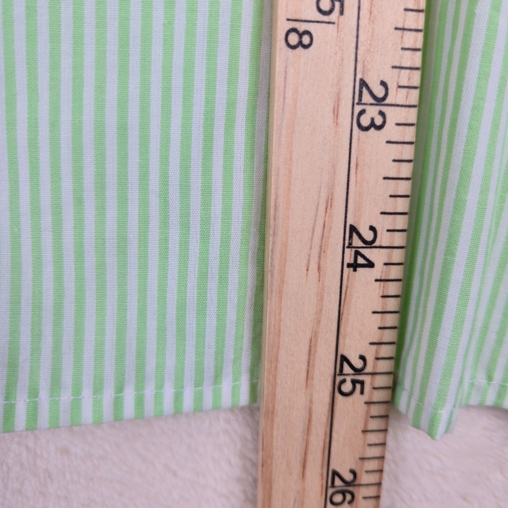 Breckenridge Woman Short Sleeve Button Shirt 1X‎ Cottagecore Stripes Embroidered - Picture 4 of 8